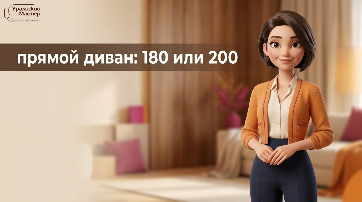 Прямой диван 180–200 см: мягкая мебель и диваны «Уральский мастер» в 2026 году