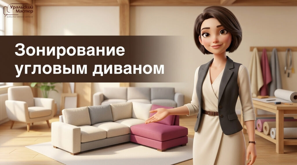 Угловой диван в гостиной: мягкая мебель и диваны «Уральский мастер» в 2026 году