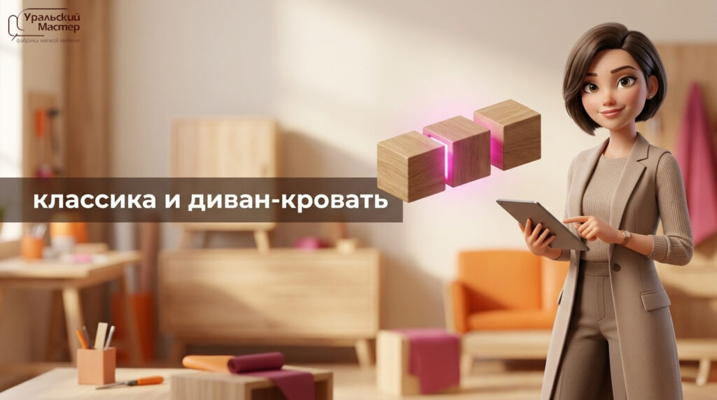 Диван-кровать и классическая кровать: мягкая мебель и диваны «Уральский мастер» в 2026 году