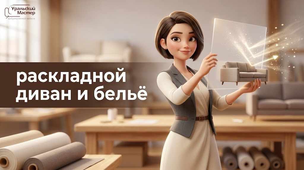 Раскладной диван и бельё: мягкая мебель и диваны «Уральский мастер» в 2026 году